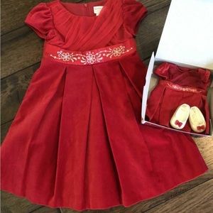 American Girl, coordinating girl and doll dress! Like new! Size 4